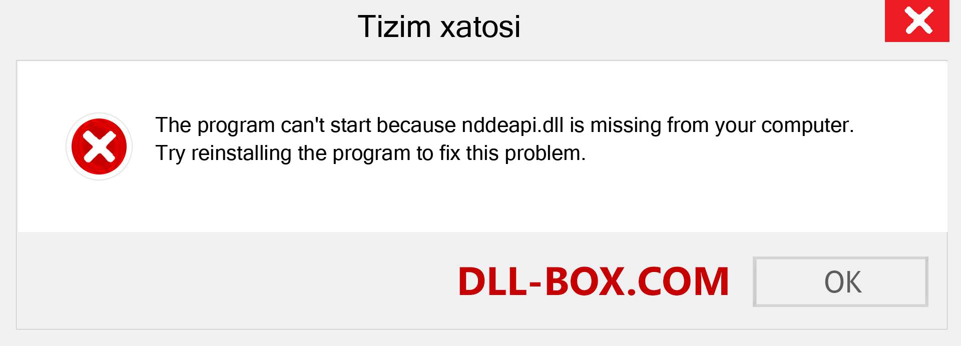 nddeapi.dll fayli yo'qolganmi?. Windows 7, 8, 10 uchun yuklab olish - Windowsda nddeapi dll etishmayotgan xatoni tuzating, rasmlar, rasmlar